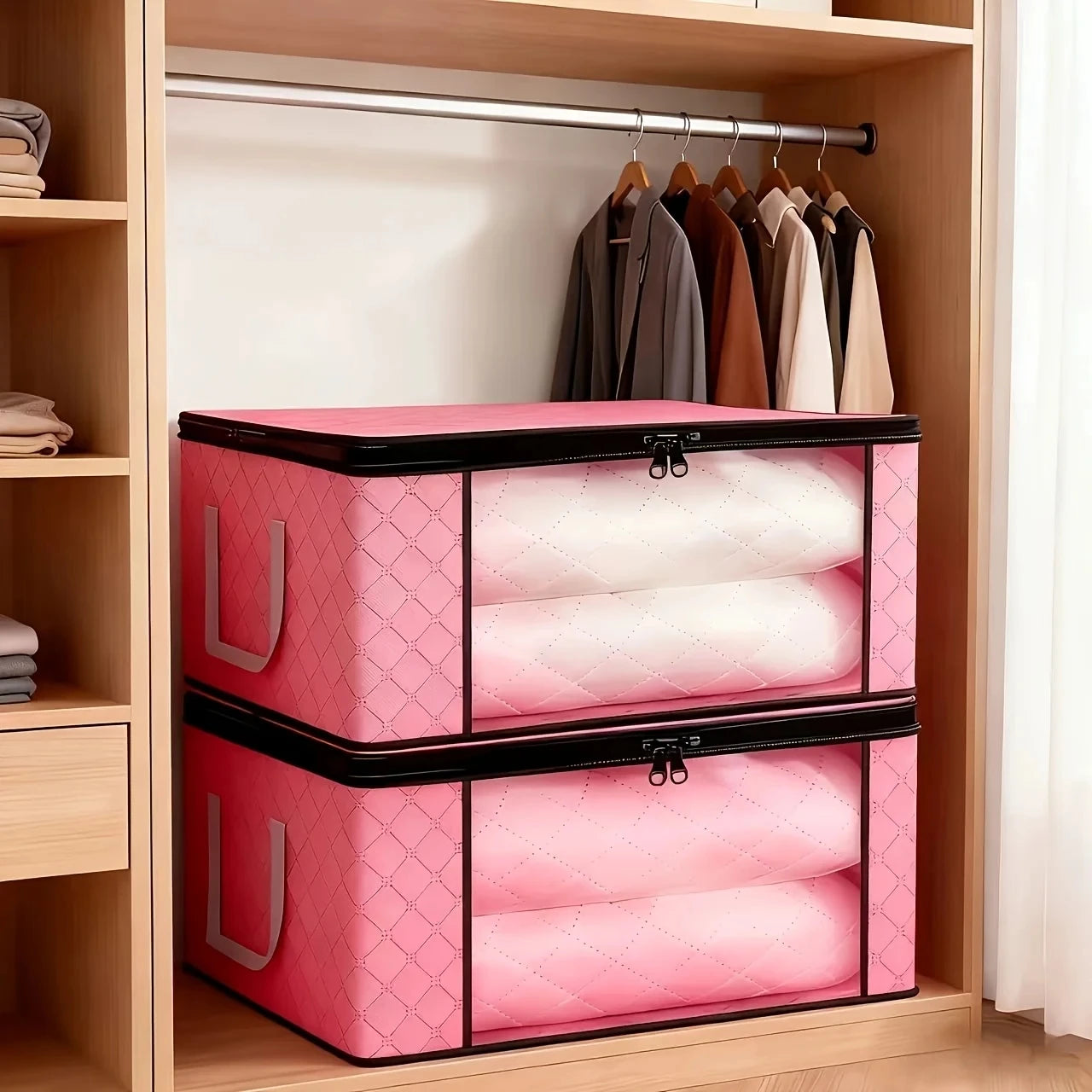 Zippered storage box detail