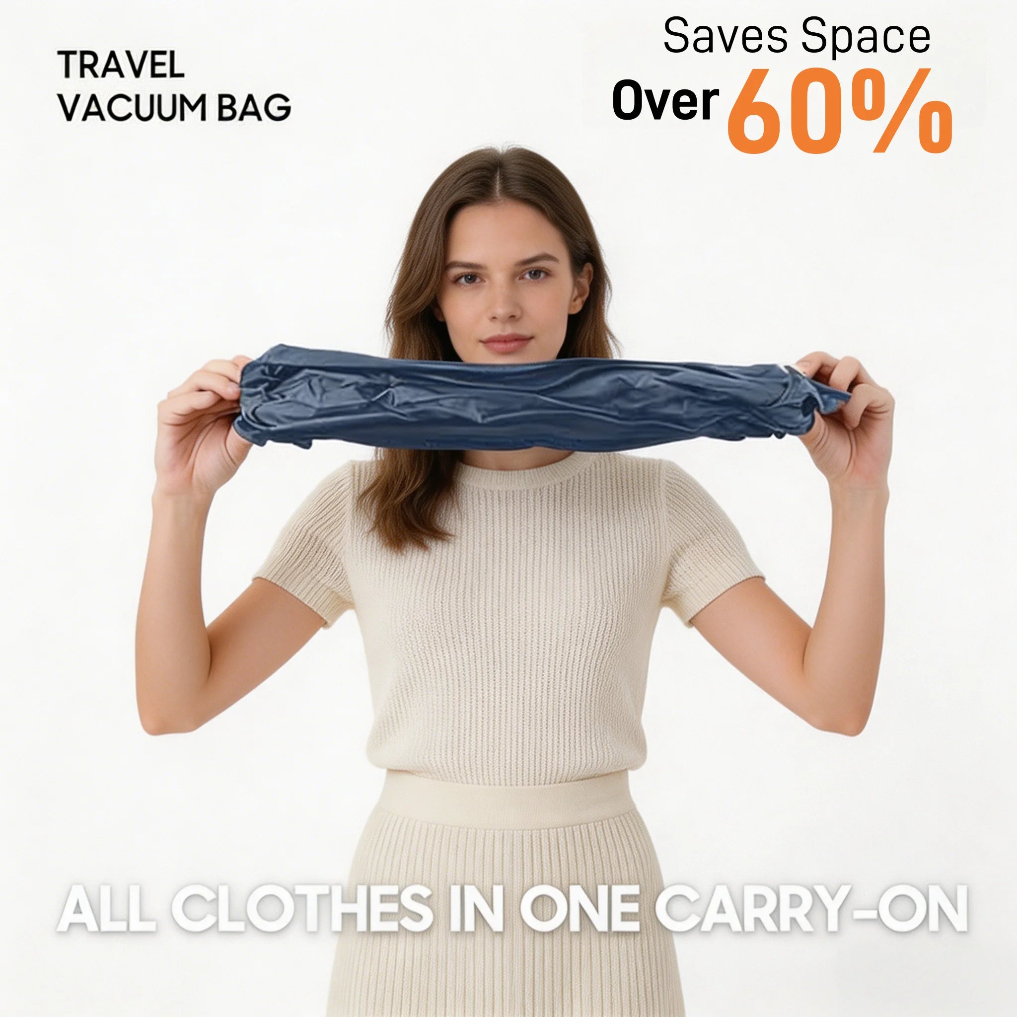 Vacuum Storage Bags for Clothes - Space-Saving Compression Set