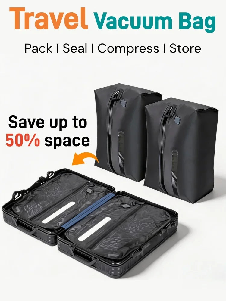 Vacuum Storage Bags for Clothes - Space-Saving Compression Set