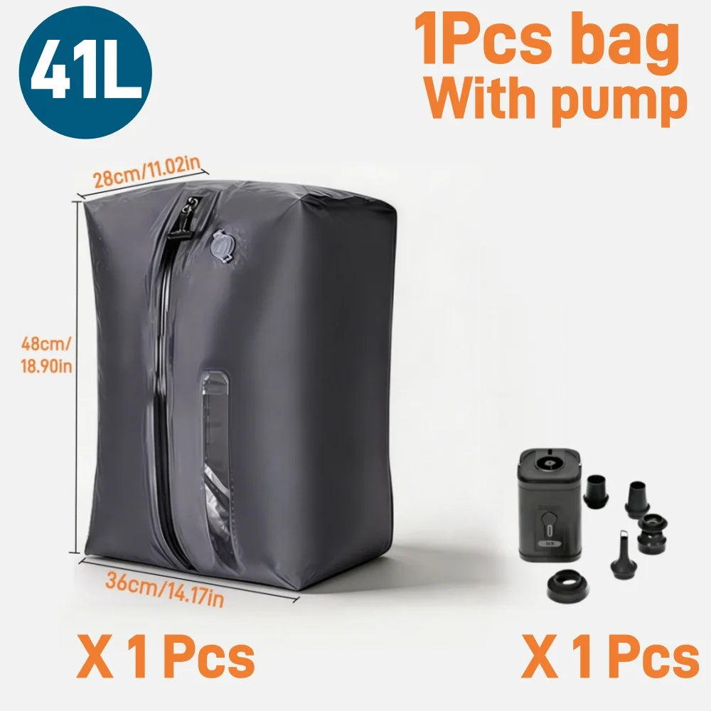 Vacuum Storage Bags for Clothes - Space-Saving Compression Set