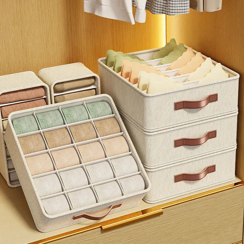 Drawer organizer with socks and underwear