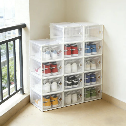 Shoe box stack with sneakers