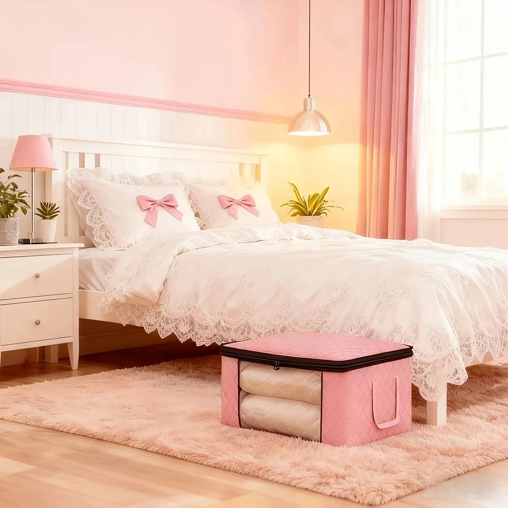 Storage boxes in use